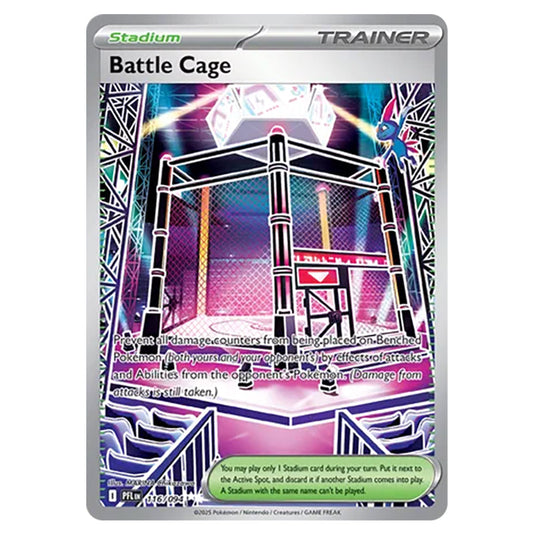 Battle Cage 116 card from the Pokemon set Mega Evolution - Phantasmal Flames