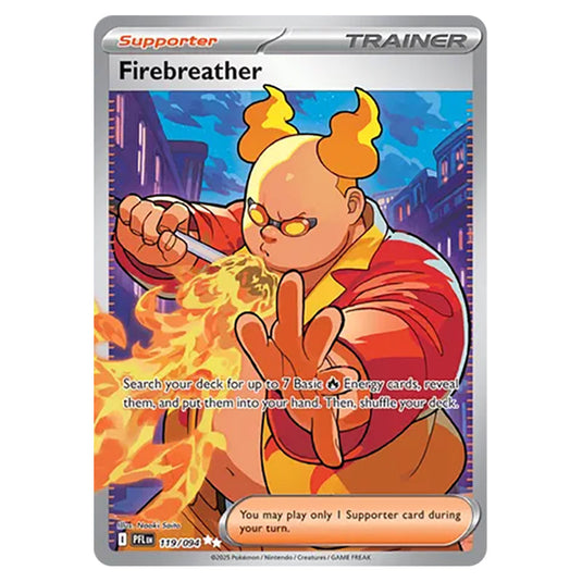 Firebreather 119 card from the Pokemon set Mega Evolution - Phantasmal Flames