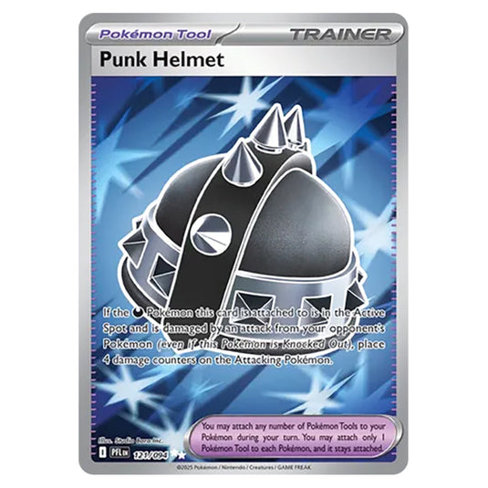 Punk Helmet 121 card from the Pokemon set Mega Evolution - Phantasmal Flames