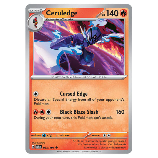 Ceruledge 035 card from the Pokemon set Surging Sparks