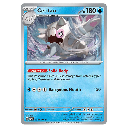 Cetitan 054 card from the Pokemon set Surging Sparks