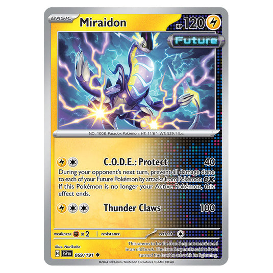 Miraidon 069 card from the Pokemon set Surging Sparks