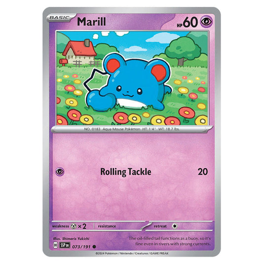 Marill 073 card from the Pokemon set Surging Sparks