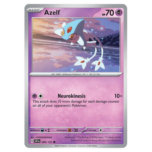 Azelf 080 card from the Pokemon set Surging Sparks