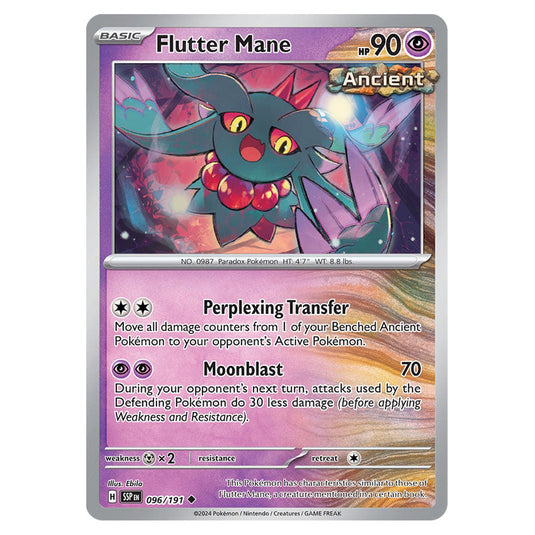 Flutter Mane 096 card from the Pokemon set Surging Sparks