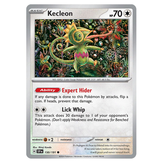 Kecleon 150 card from the Pokemon set Surging Sparks