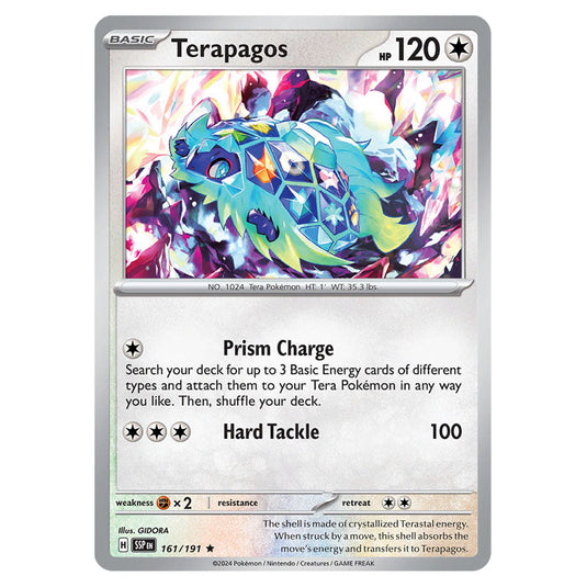 Terapagos 161 card from the Pokemon set Surging Sparks