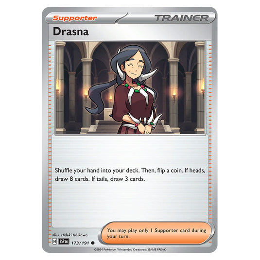 Drasna 173 card from the Pokemon set Surging Sparks