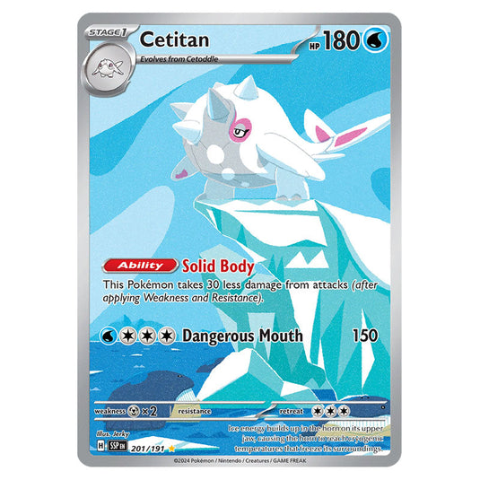 Cetitan 201 card from the Pokemon set Surging Sparks