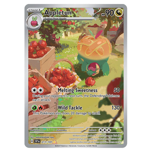 Appletun 211 card from the Pokemon set Surging Sparks