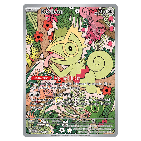 Kecleon 213 card from the Pokemon set Surging Sparks