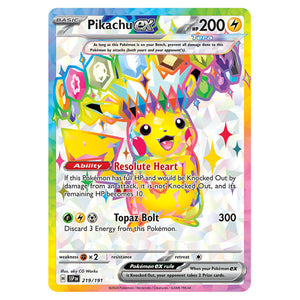 Pokemon - Scarlet & Violet - Surging Sparks - Pikachu ex - 219/191