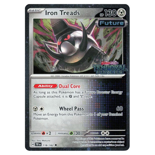 Pokemon - Scarlet & Violet - Temporal Forces - Iron Treads - 118/162 (Stamped)