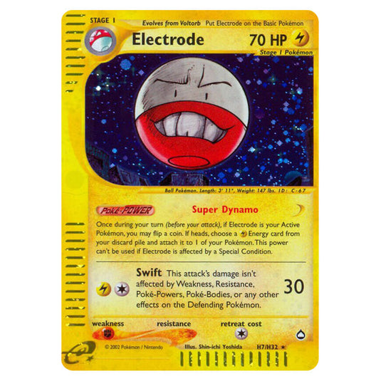 Electrode H7 card from the Pokemon set Aquapolis