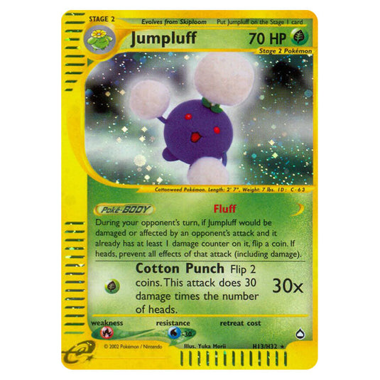 Jumpluff H13 card from the Pokemon set Aquapolis