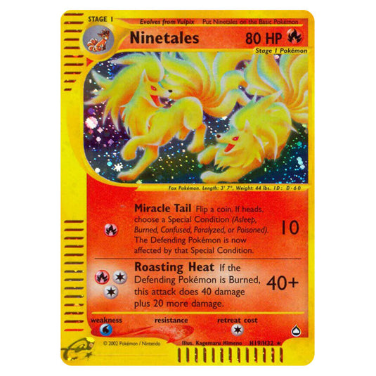 Ninetales H19 card from the Pokemon set Aquapolis