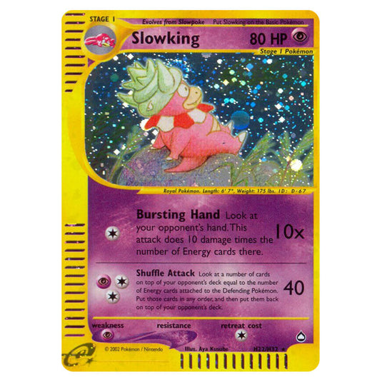 Slowking H22 card from the Pokemon set Aquapolis