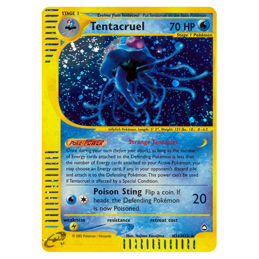 Tentacruel H26 card from the Pokemon set Aquapolis
