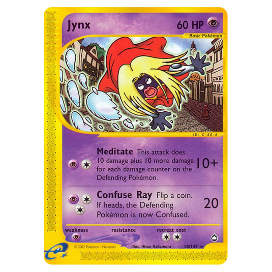 Jynx 018 card from the Pokemon set Aquapolis