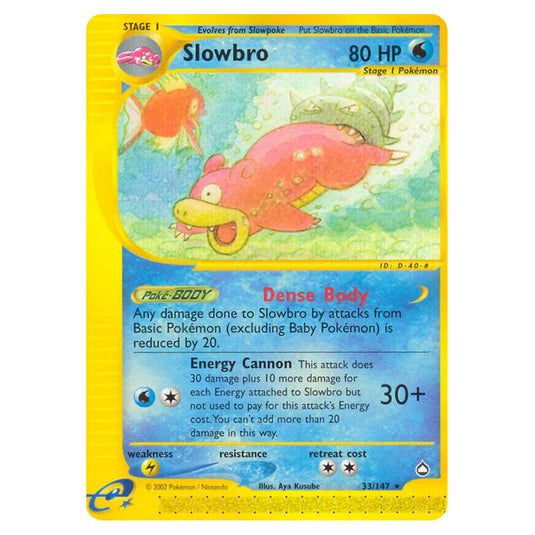Slowbro 033 card from the Pokemon set Aquapolis