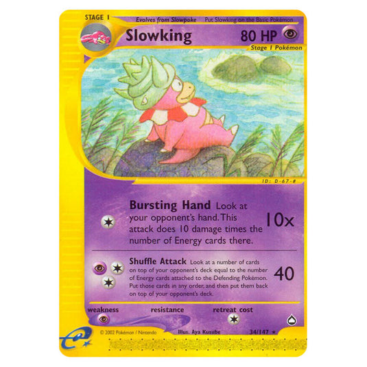 Slowking 034 card from the Pokemon set Aquapolis