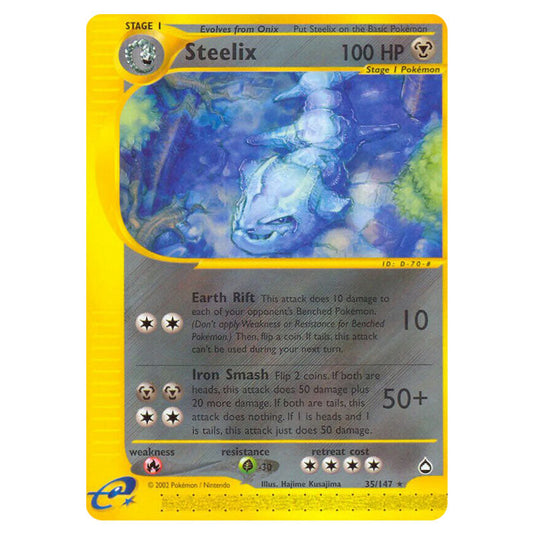 Steelix 035 card from the Pokemon set Aquapolis