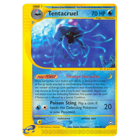 Tentacruel 038 card from the Pokemon set Aquapolis