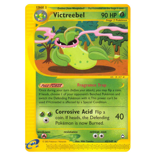 Victreebel 042 card from the Pokemon set Aquapolis