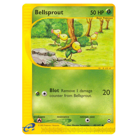 Bellsprout 045 card from the Pokemon set Aquapolis