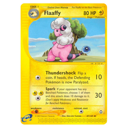 Flaaffy 047 card from the Pokemon set Aquapolis