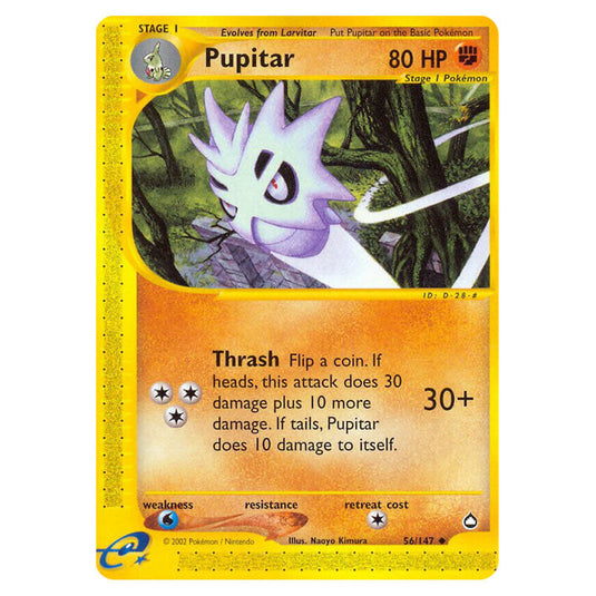Pupitar 056 card from the Pokemon set Aquapolis