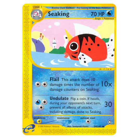 Seaking 059 card from the Pokemon set Aquapolis