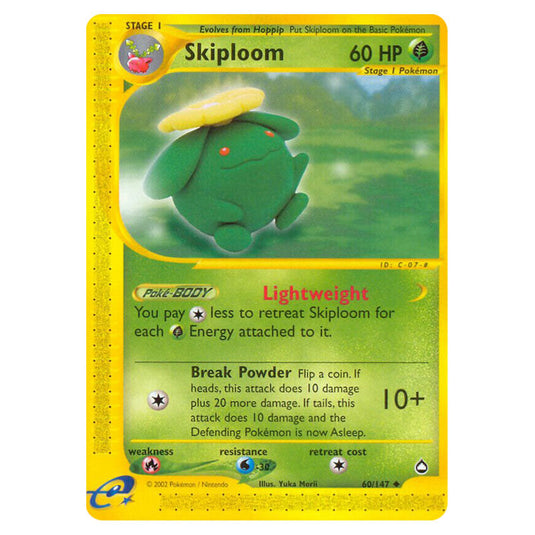 Skiploom 060 card from the Pokemon set Aquapolis