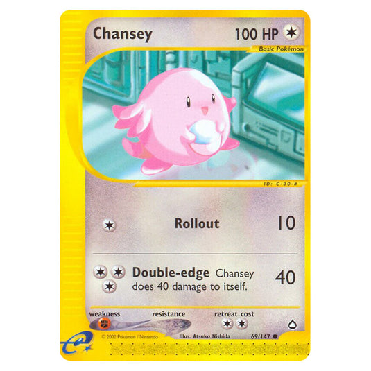 Chansey 069 card from the Pokemon set Aquapolis