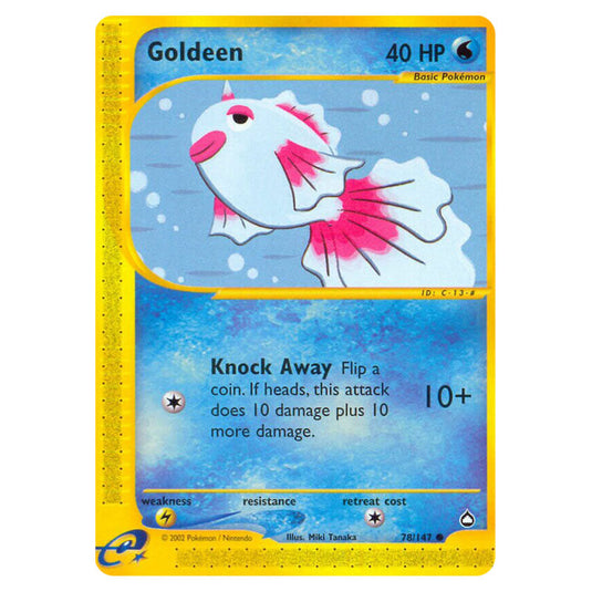 Goldeen 078 card from the Pokemon set Aquapolis