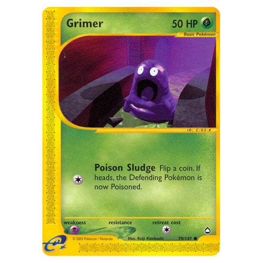 Grimer 079 card from the Pokemon set Aquapolis