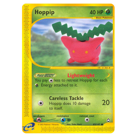 Hoppip 083 card from the Pokemon set Aquapolis