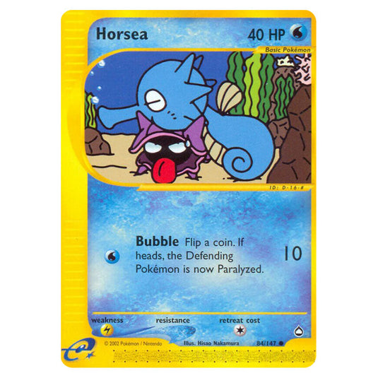 Horsea 084 card from the Pokemon set Aquapolis