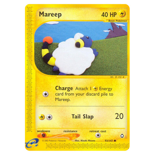 Mareep 093 card from the Pokemon set Aquapolis