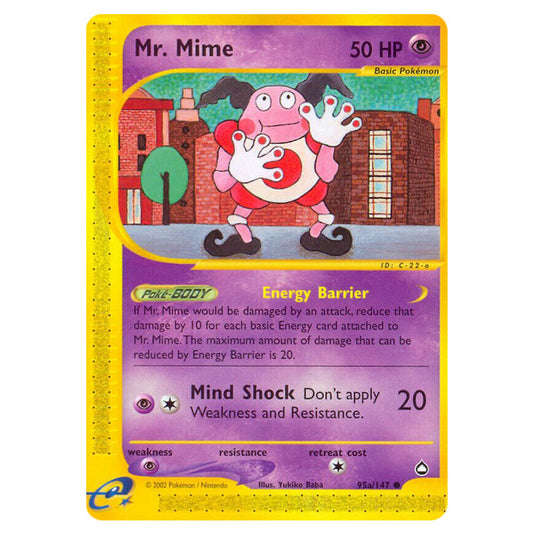 Mr. Mime 095 card from the Pokemon set Aquapolis