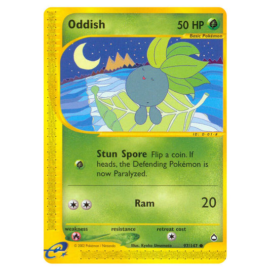 Oddish 097 card from the Pokemon set Aquapolis