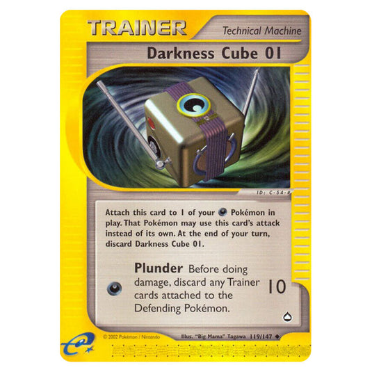 Darkness Cube 01 119 card from the Pokemon set Aquapolis