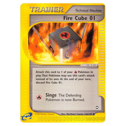 Fire Cube 01 122 card from the Pokemon set Aquapolis