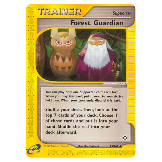 Forest Guardian 123 card from the Pokemon set Aquapolis