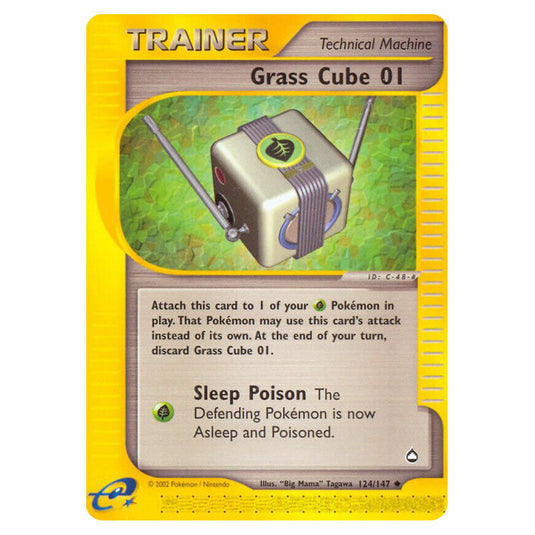 Grass Cube 01 124 card from the Pokemon set Aquapolis