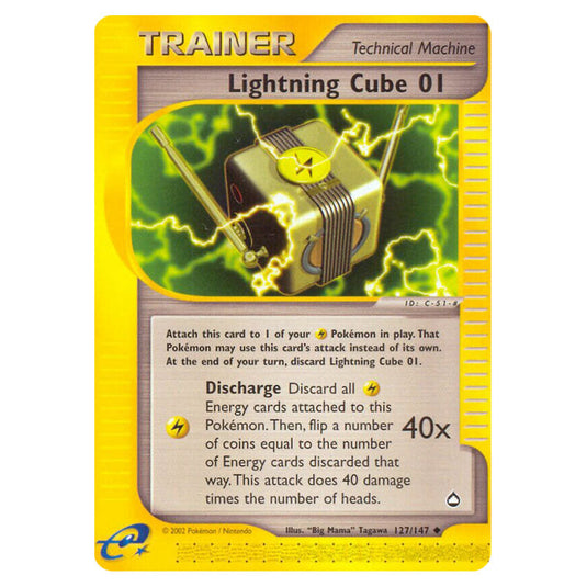 Lightning Cube 01 127 card from the Pokemon set Aquapolis