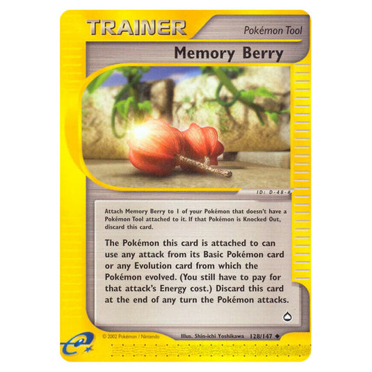 Memory Berry 128 card from the Pokemon set Aquapolis