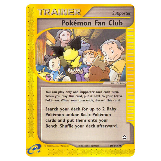 Pokémon Fan Club 130 card from the Pokemon set Aquapolis
