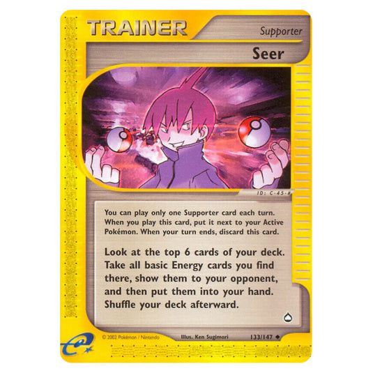 Seer 133 card from the Pokemon set Aquapolis
