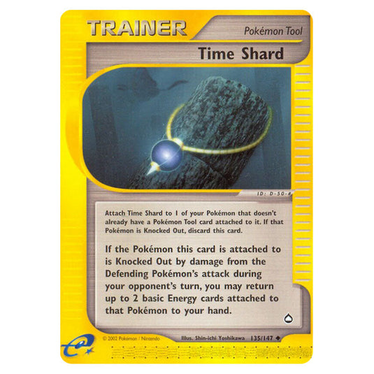 Time Shard 135 card from the Pokemon set Aquapolis